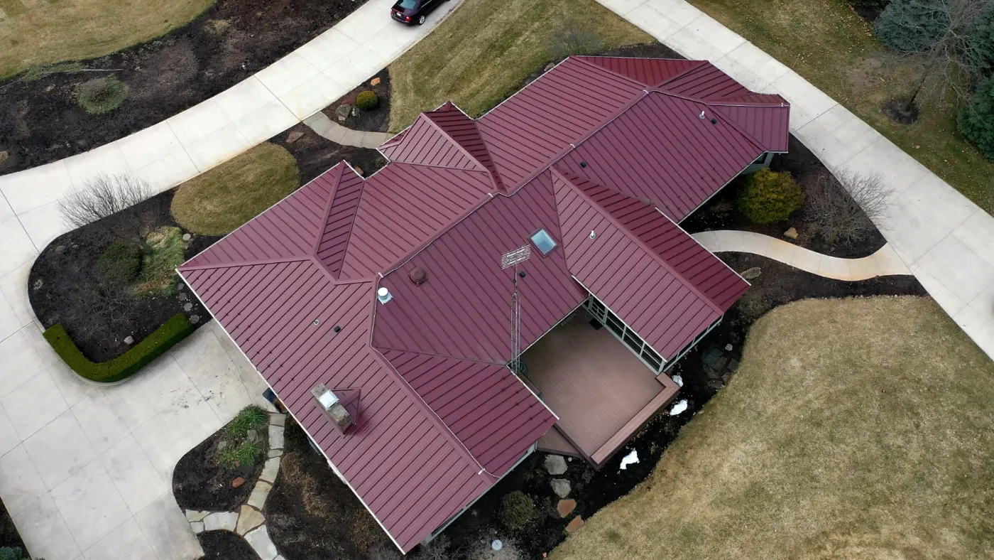 Storm damage documentation on a Wellington Estates commercial building